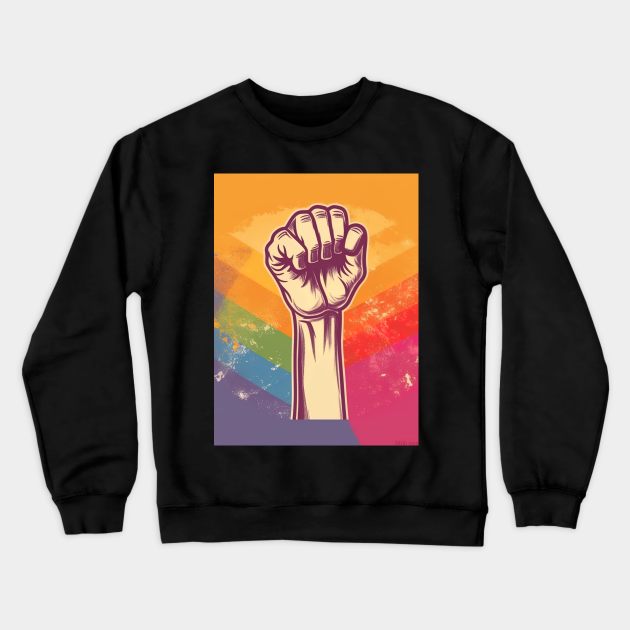 Support for LGBTQ+ Crewneck Sweatshirt by Maverick Media